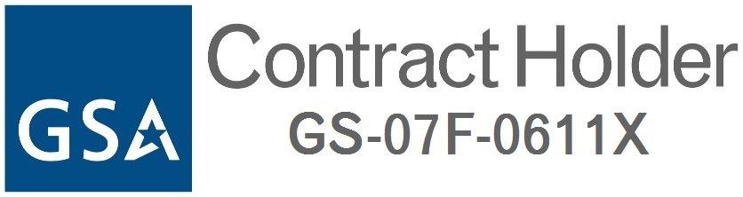 GSA logo on a blue background, demonstrating OAK as a contract holder